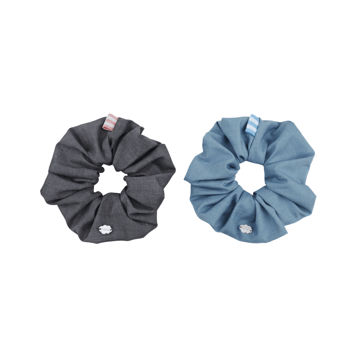 Suiting Shell Large Scrunchie (Stripe & Cloud)