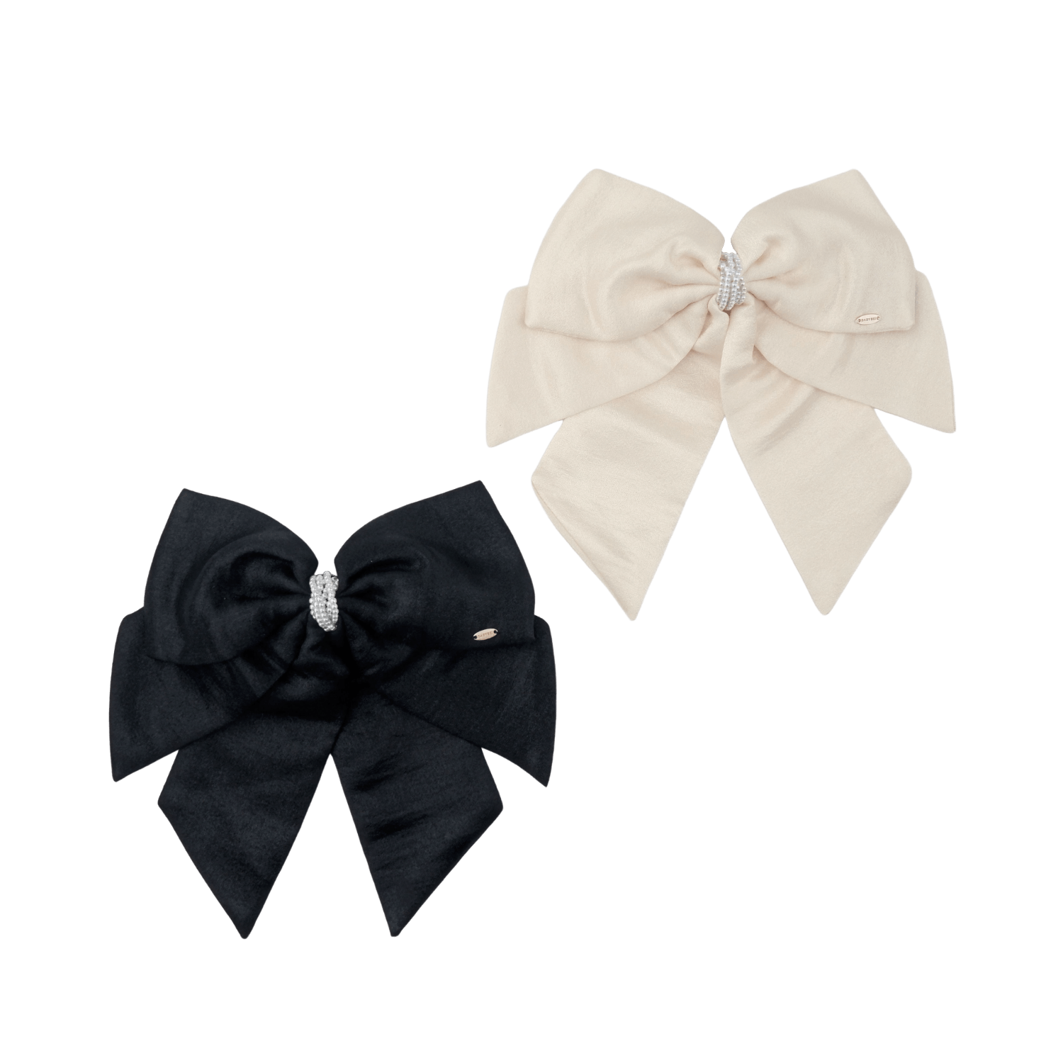 Satin Pearl Extra Large Hair Barrette (Shimmering & Wrapped)