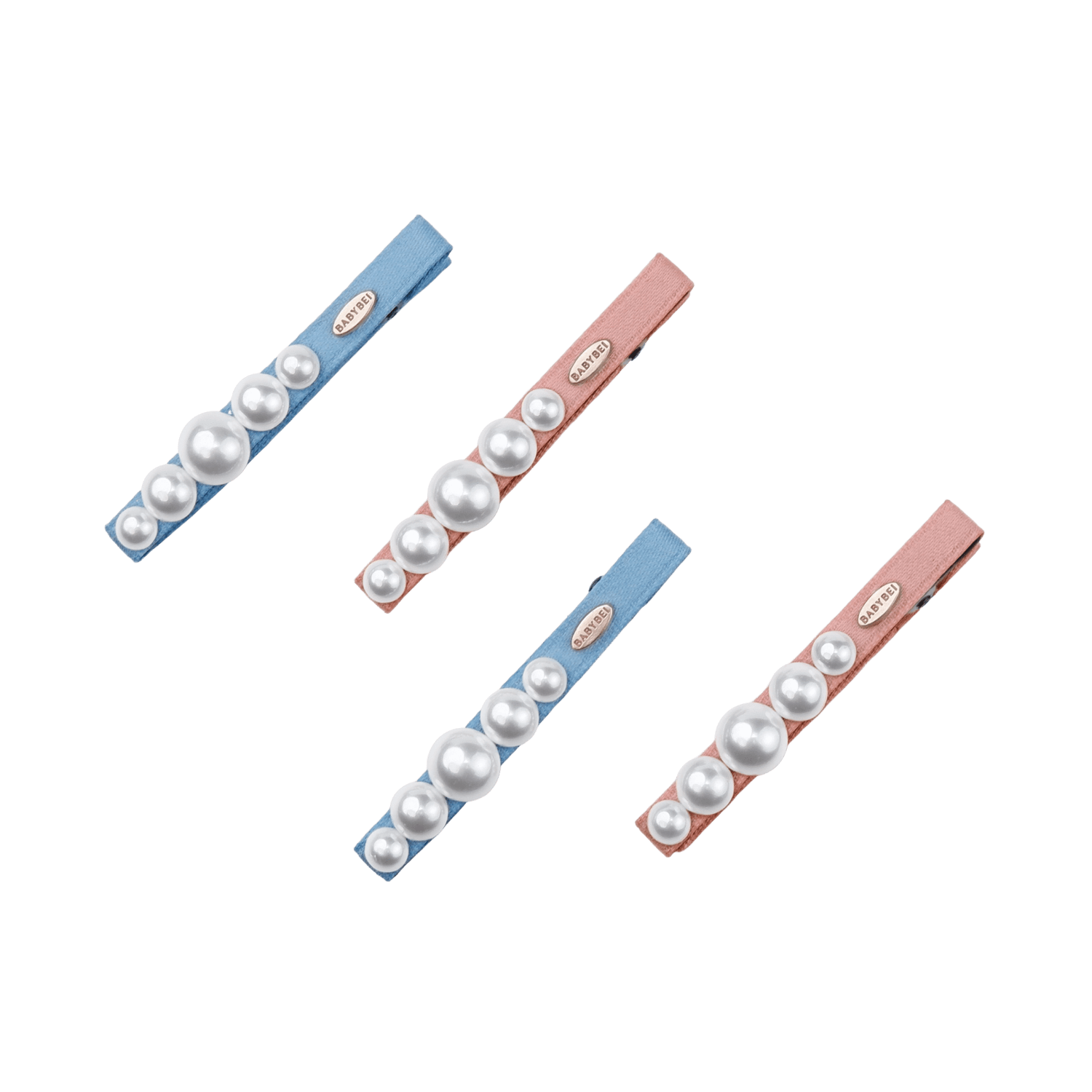 Dot Pearl Medium Hair Clips (Row & 5 Beads)
