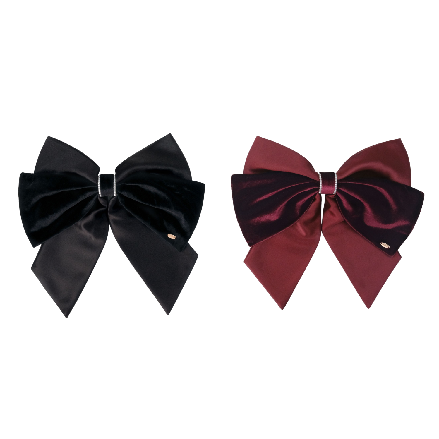 絲絲珍珠大號彈簧夾(拼絨雙串珠)