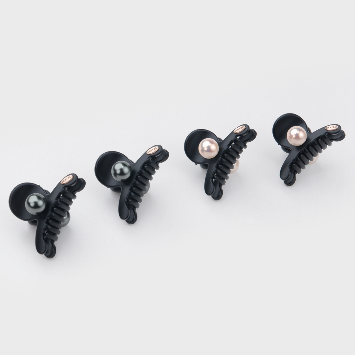 Dot Pearl Small Hair Claws (Round & 1 Bead)