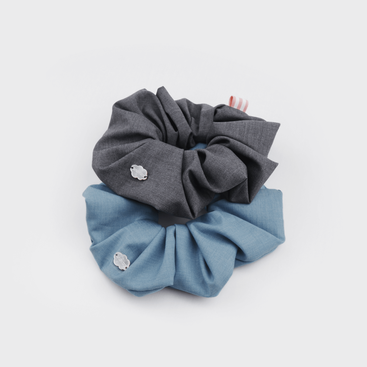 Suiting Shell Large Scrunchie (Stripe & Cloud)