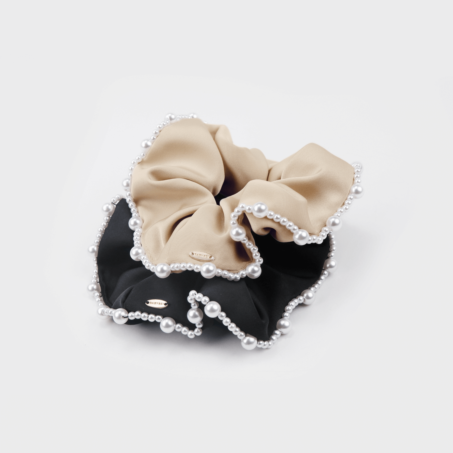 Satin Pearl Large Scrunchie (Segmented & 1 Strand)