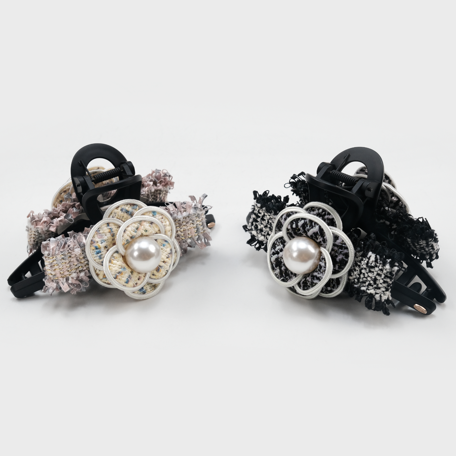 茶茶珍珠超大号抓夹(粗花呢单珠)