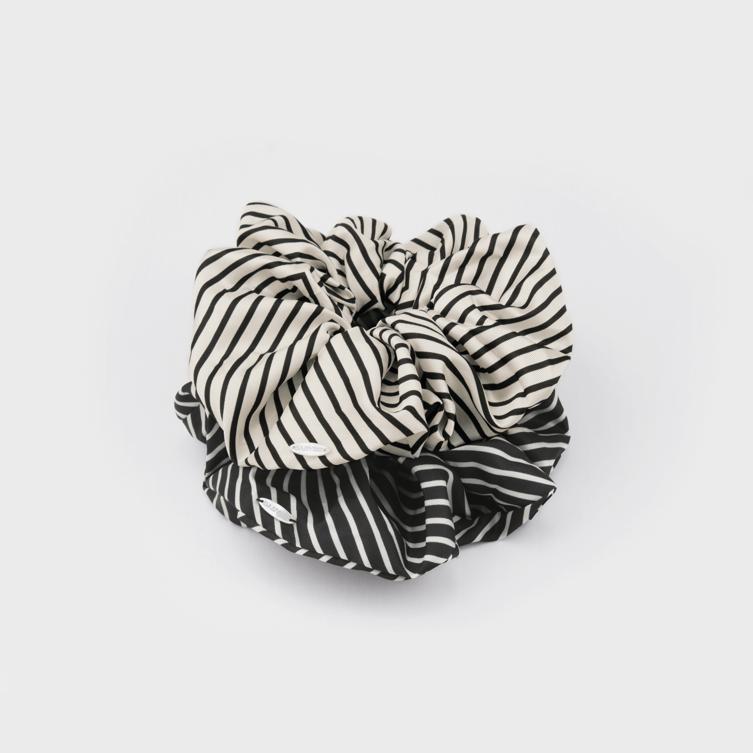 Stripe Shell Extra Large Scrunchie (Simple & Oval)
