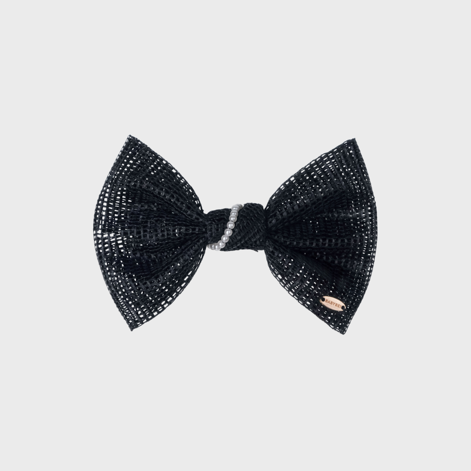 Mesh Pearl Medium Hair Barrette (1 Bow & 1 Strand)