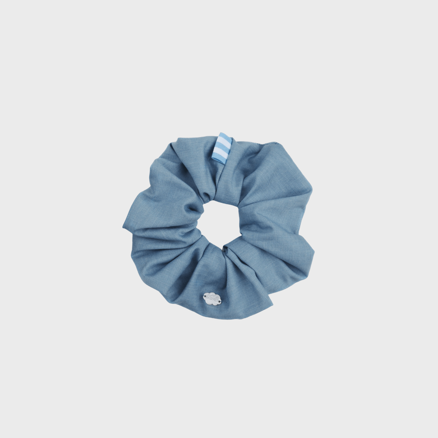 Suiting Shell Large Scrunchie (Stripe & Cloud)