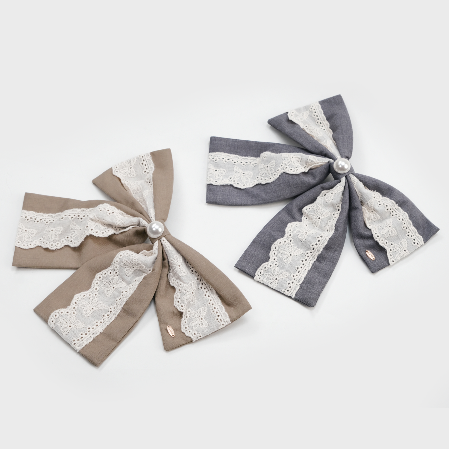 西西珍珠大号弹簧夹(蕾丝半圆珠)