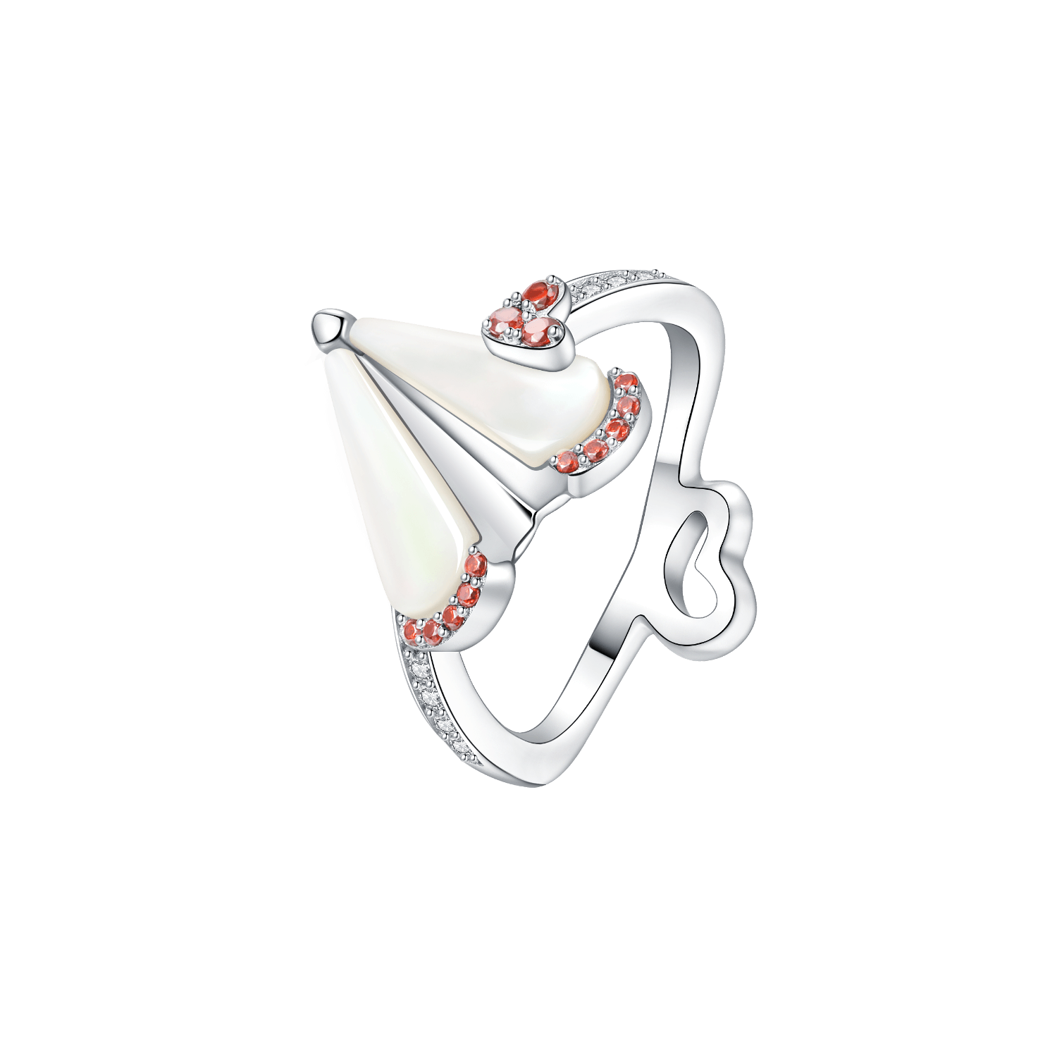 Paper Plane Pave Ring