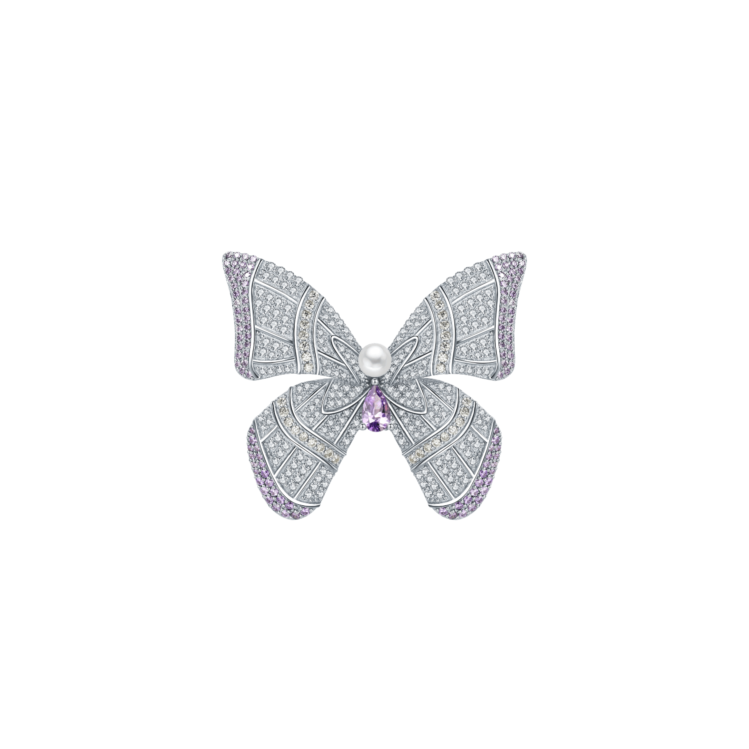 Colorful Butterfly Pave Ring
