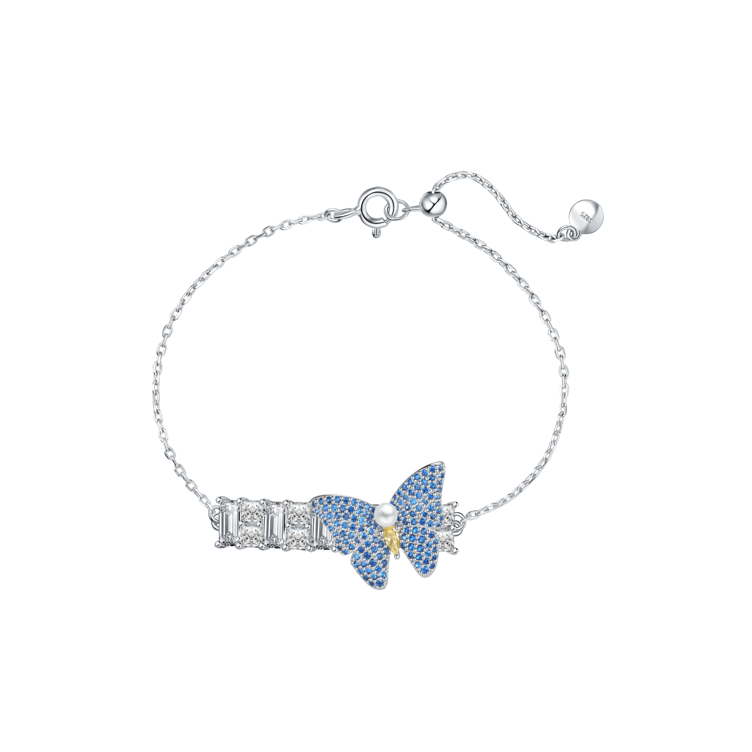 Colorful Butterfly Pave Bracelet