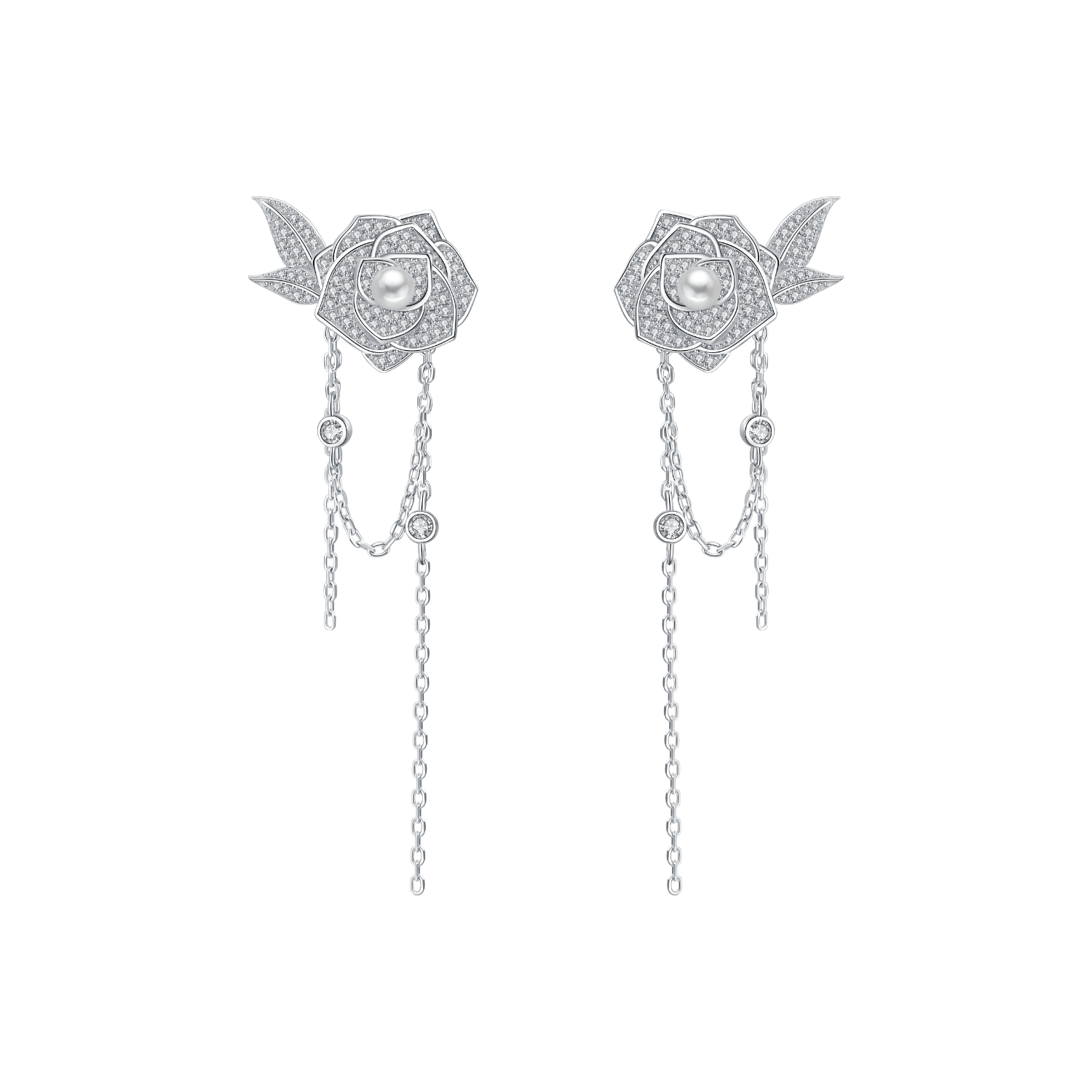 Rose Drop Earrings