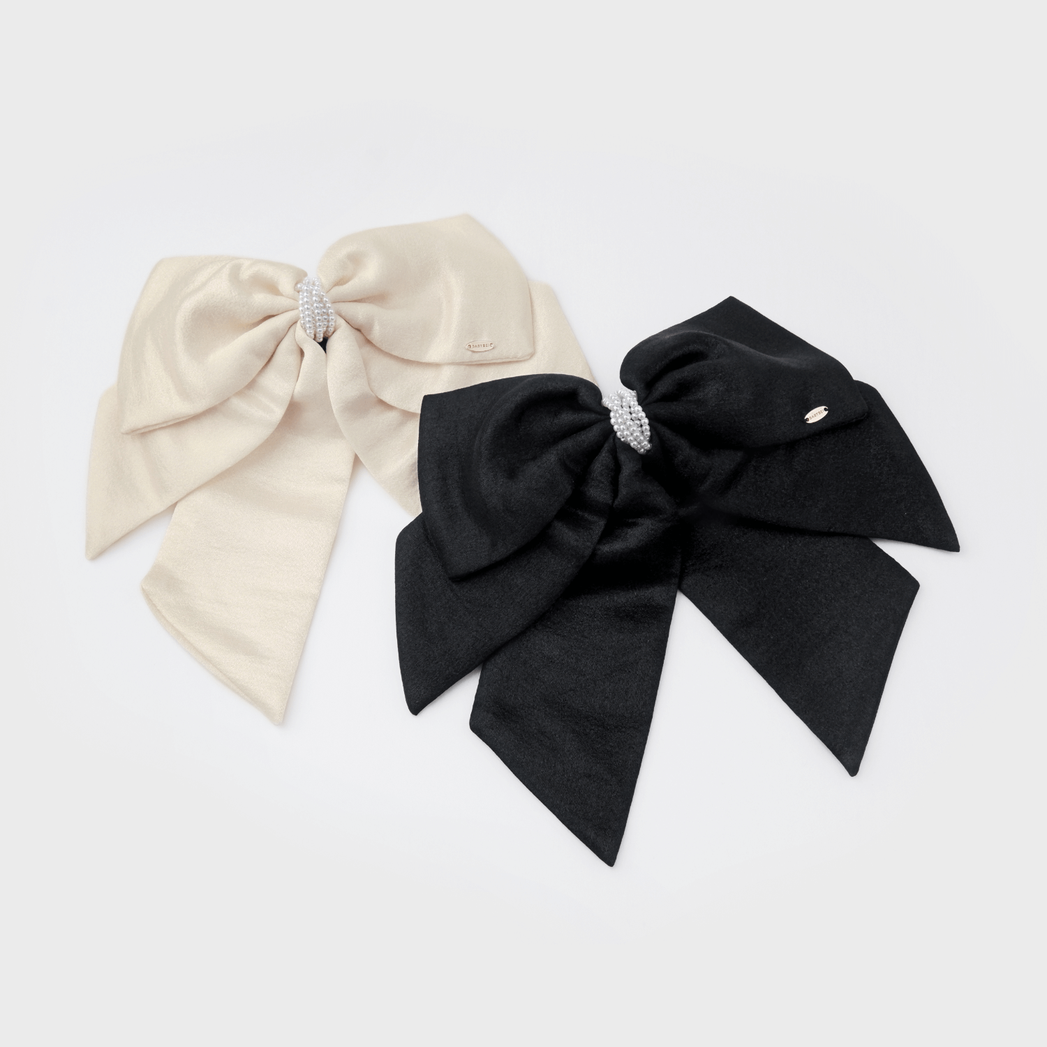 Satin Pearl Extra Large Hair Barrette (Shimmering & Wrapped)