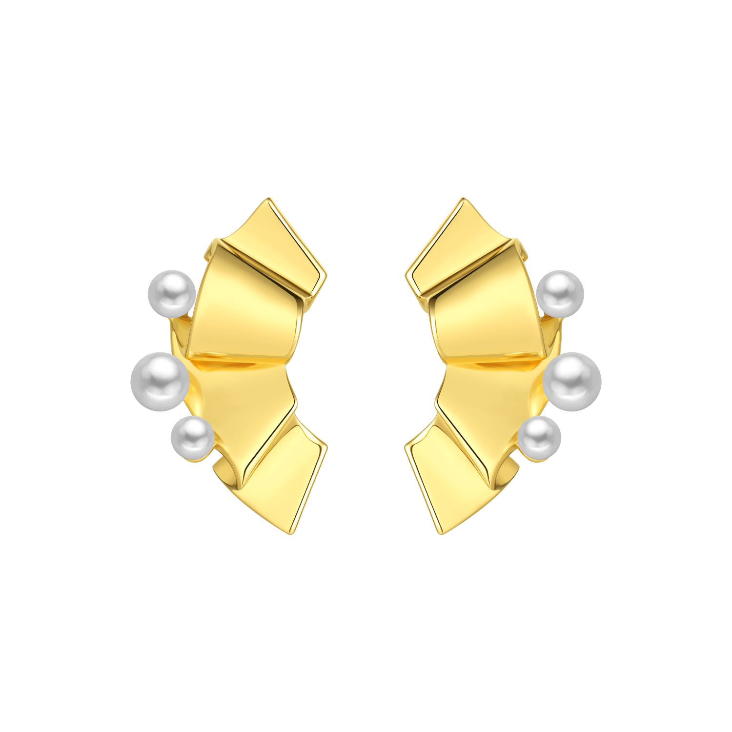 Folding Paper Stud Earrings