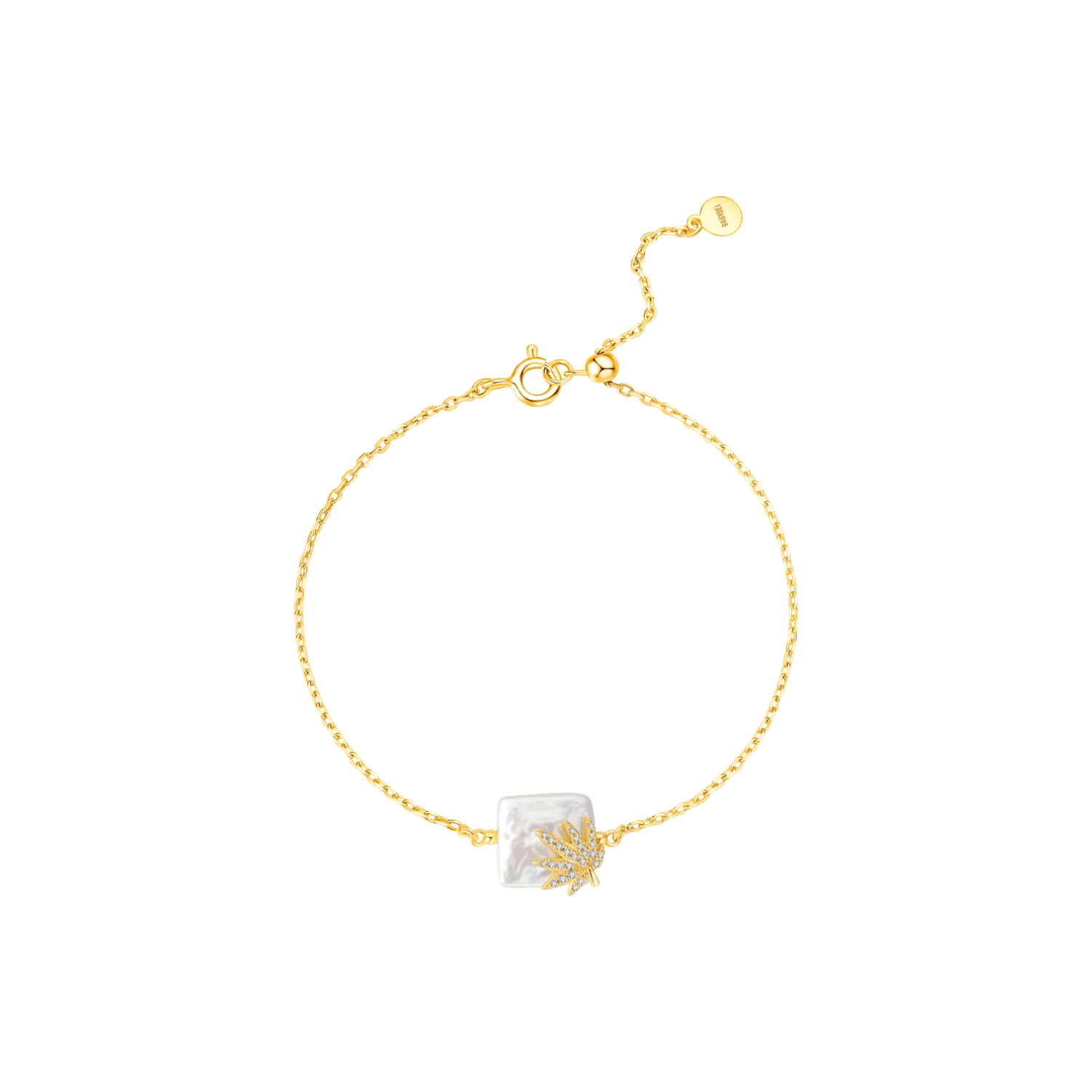 Palm Leaf Pave Bracelet