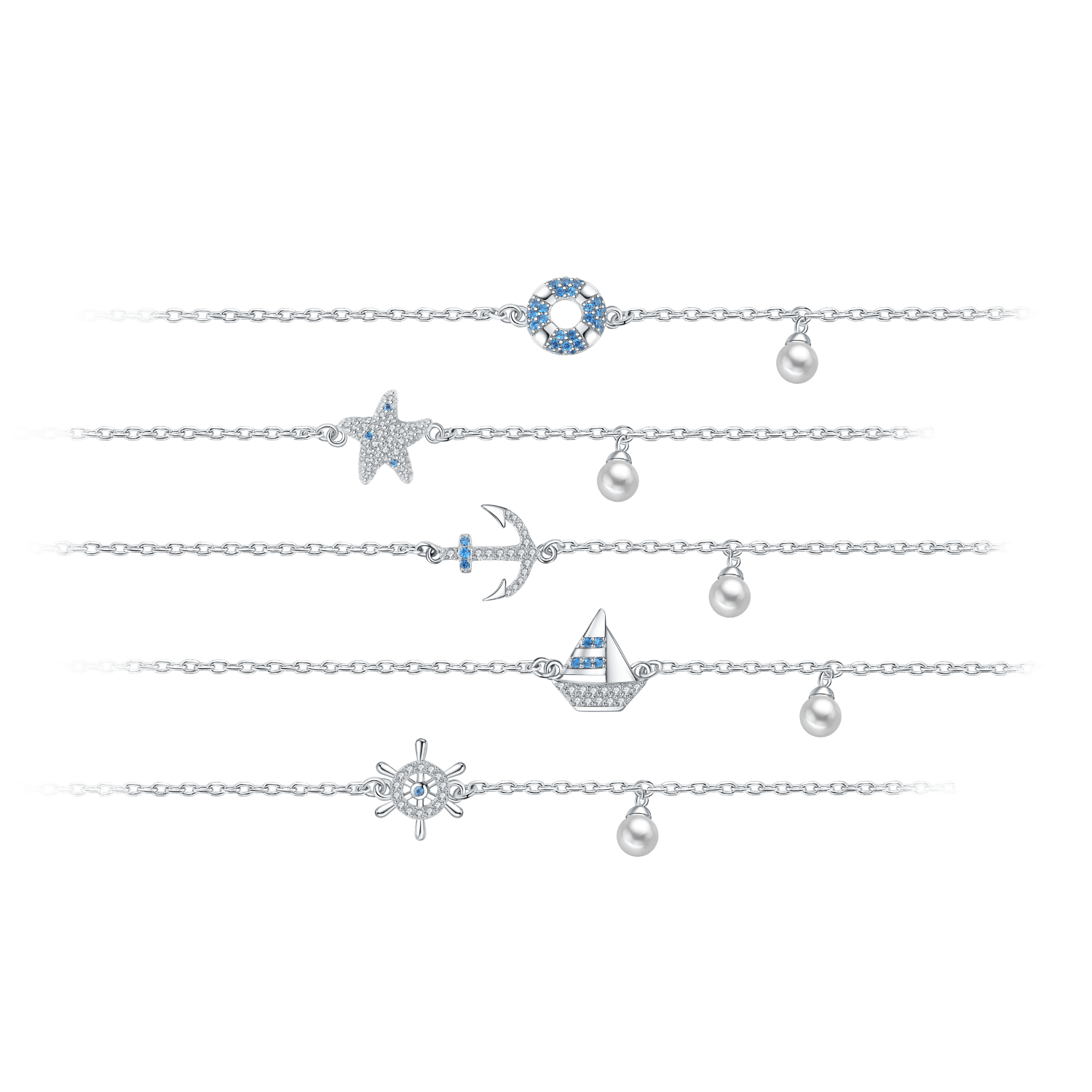 Little Ocean Pave Bracelet