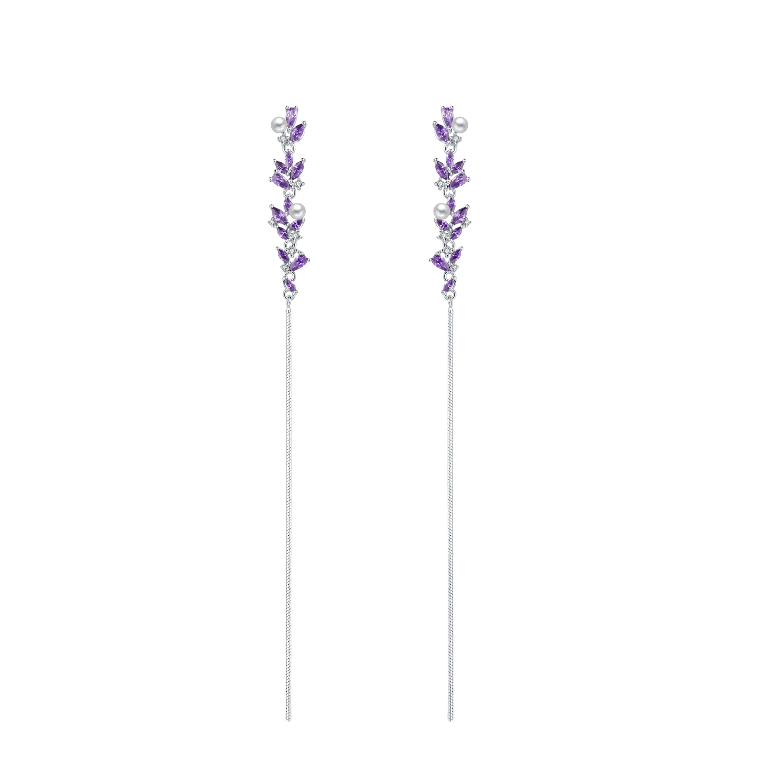 Lavender Drop Earrings