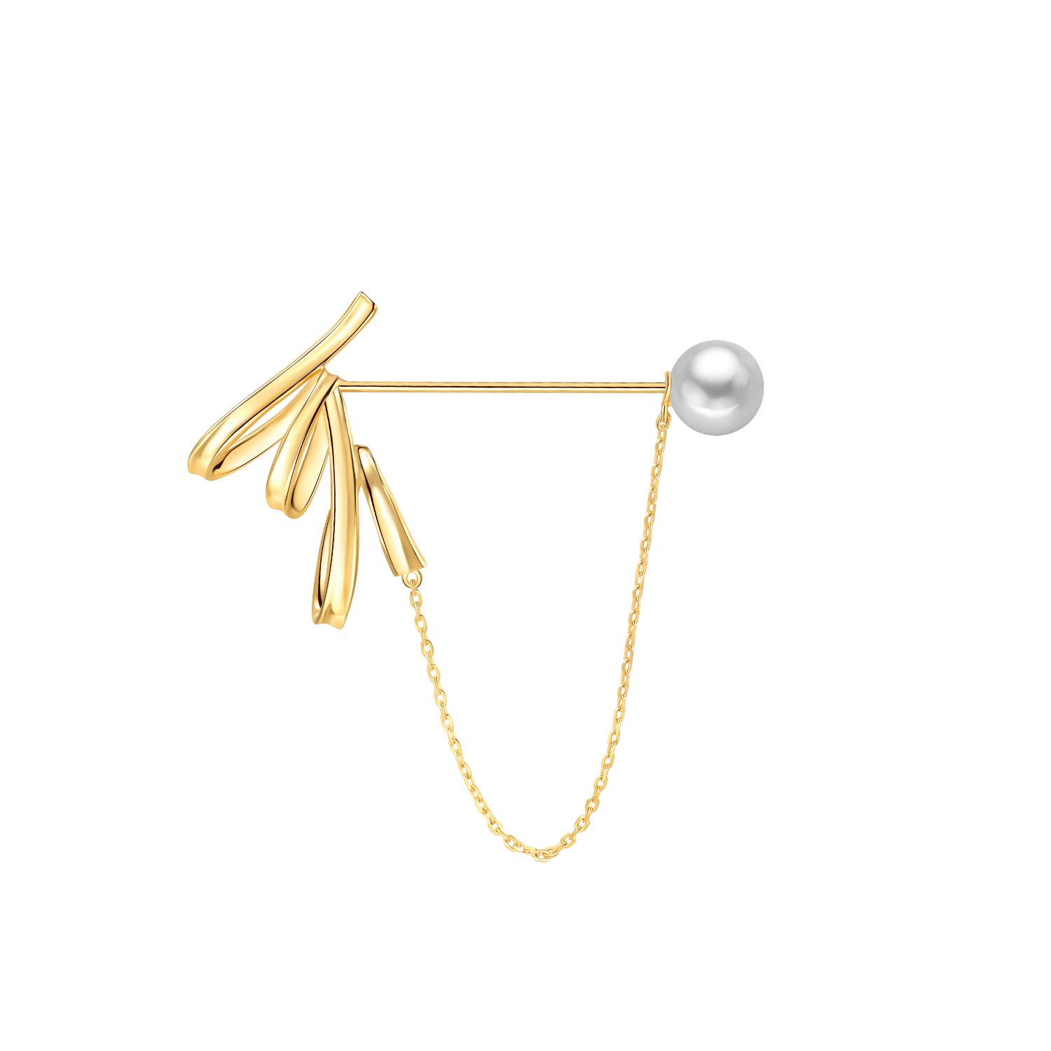 Ribbon Inlaid Brooch