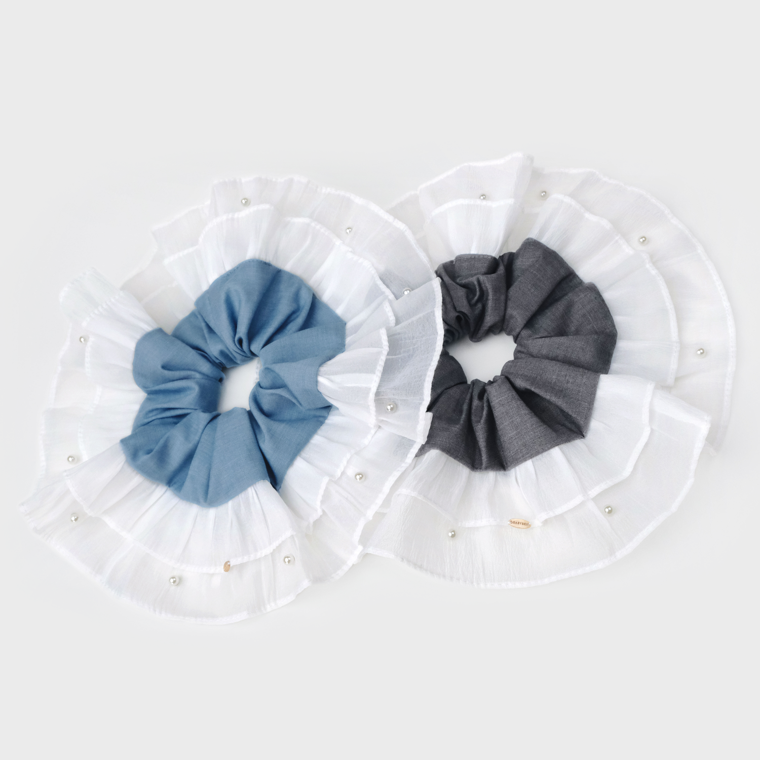 Suiting Pearl Extra Large Scrunchie (Organza & Scattered)