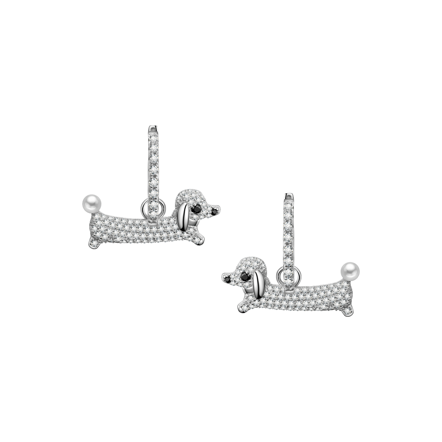 Puppy Huggie Earrings