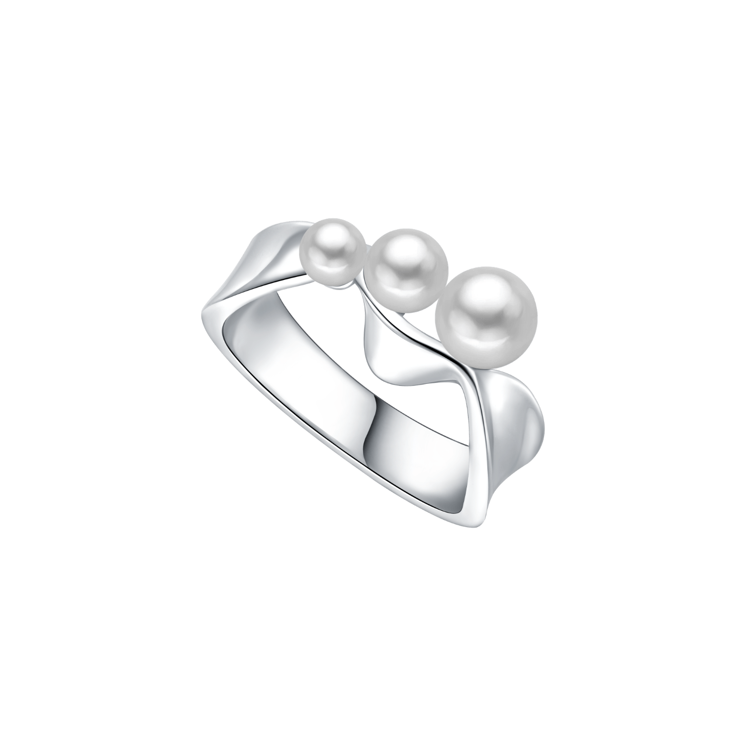 Ocean Wave Inlaid Ring