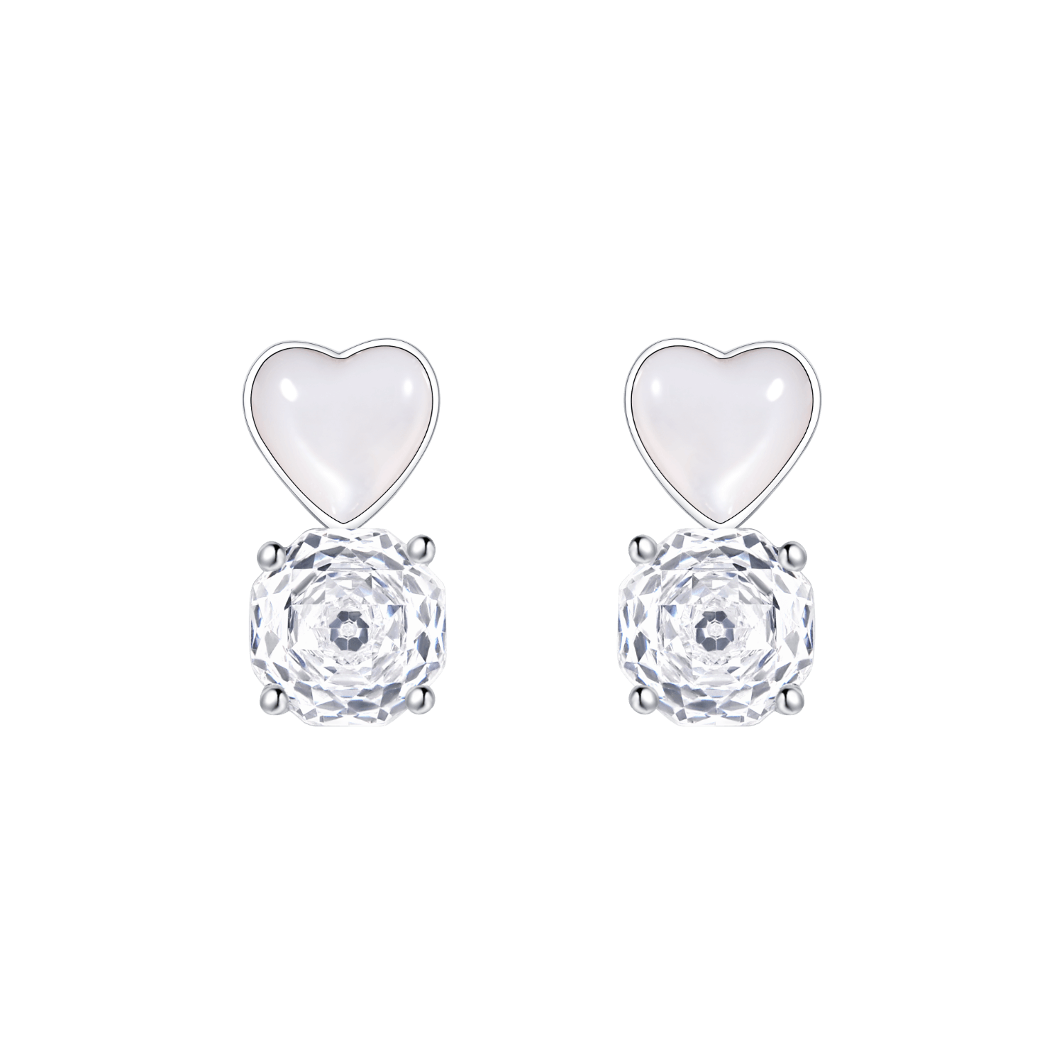 Rosy Sweetheart Stud Earrings