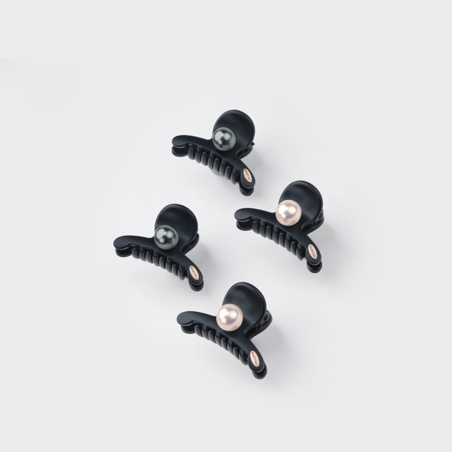 Dot Pearl Small Hair Claws (Round & 1 Bead)