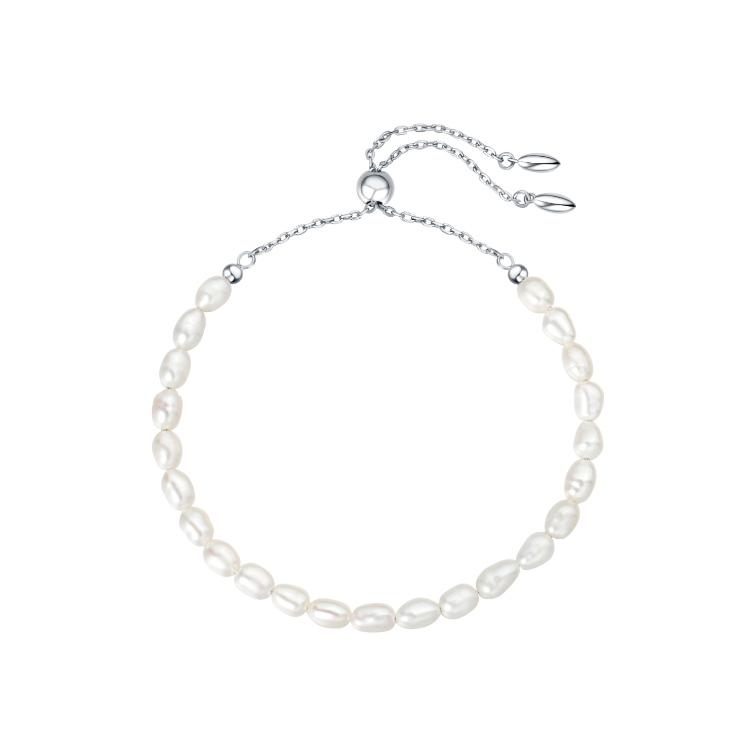 White Dew Beaded Bracelet (Strand)