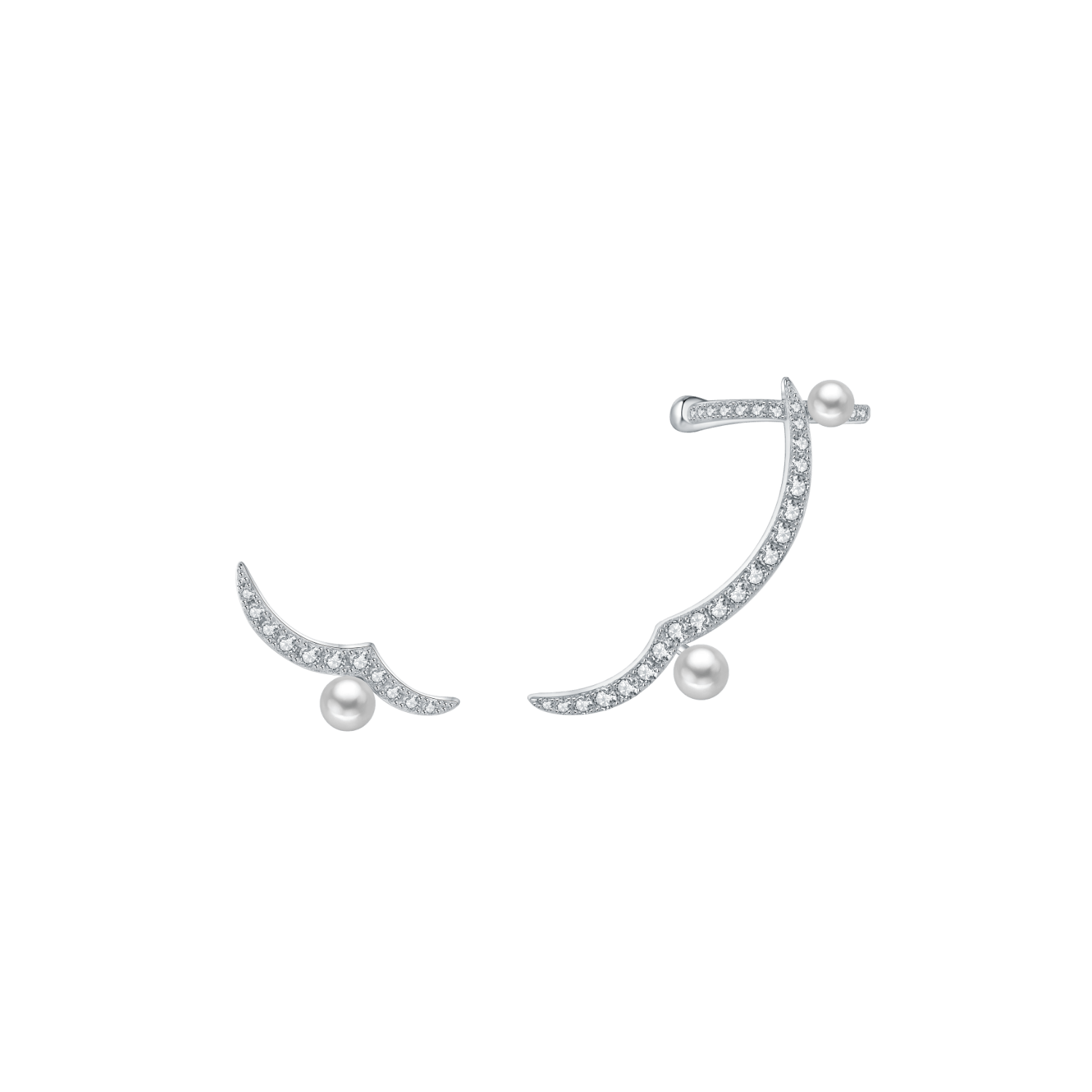 Water Wave Asymmetric Earrings