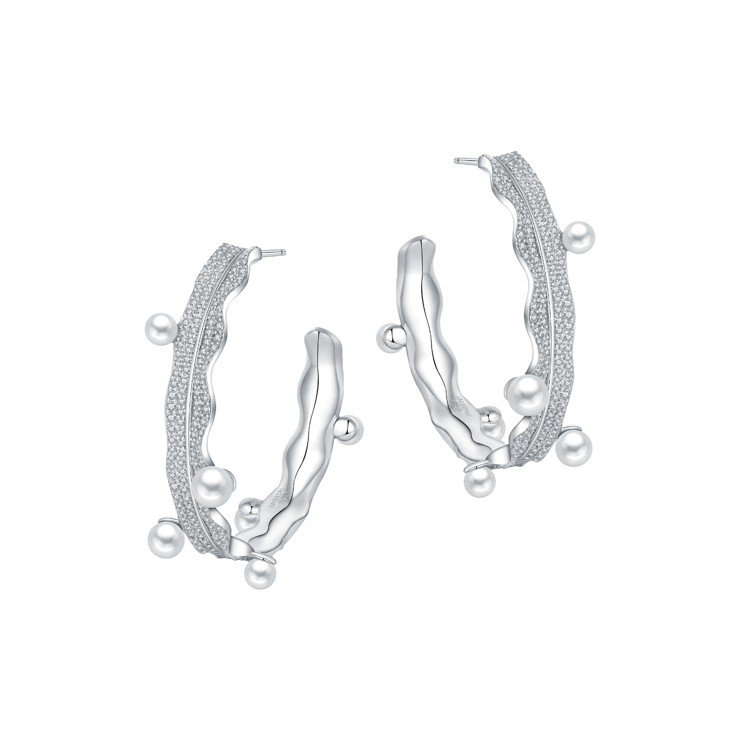 Water Grass Hoop Earrings