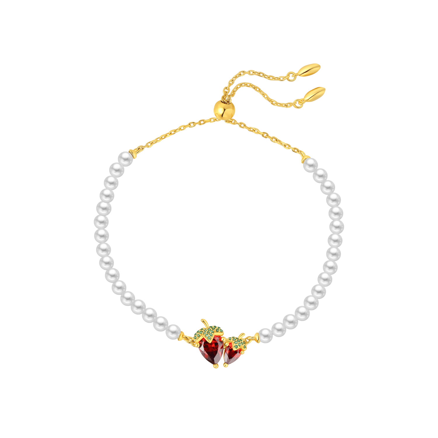 Strawberry Beaded Bracelet