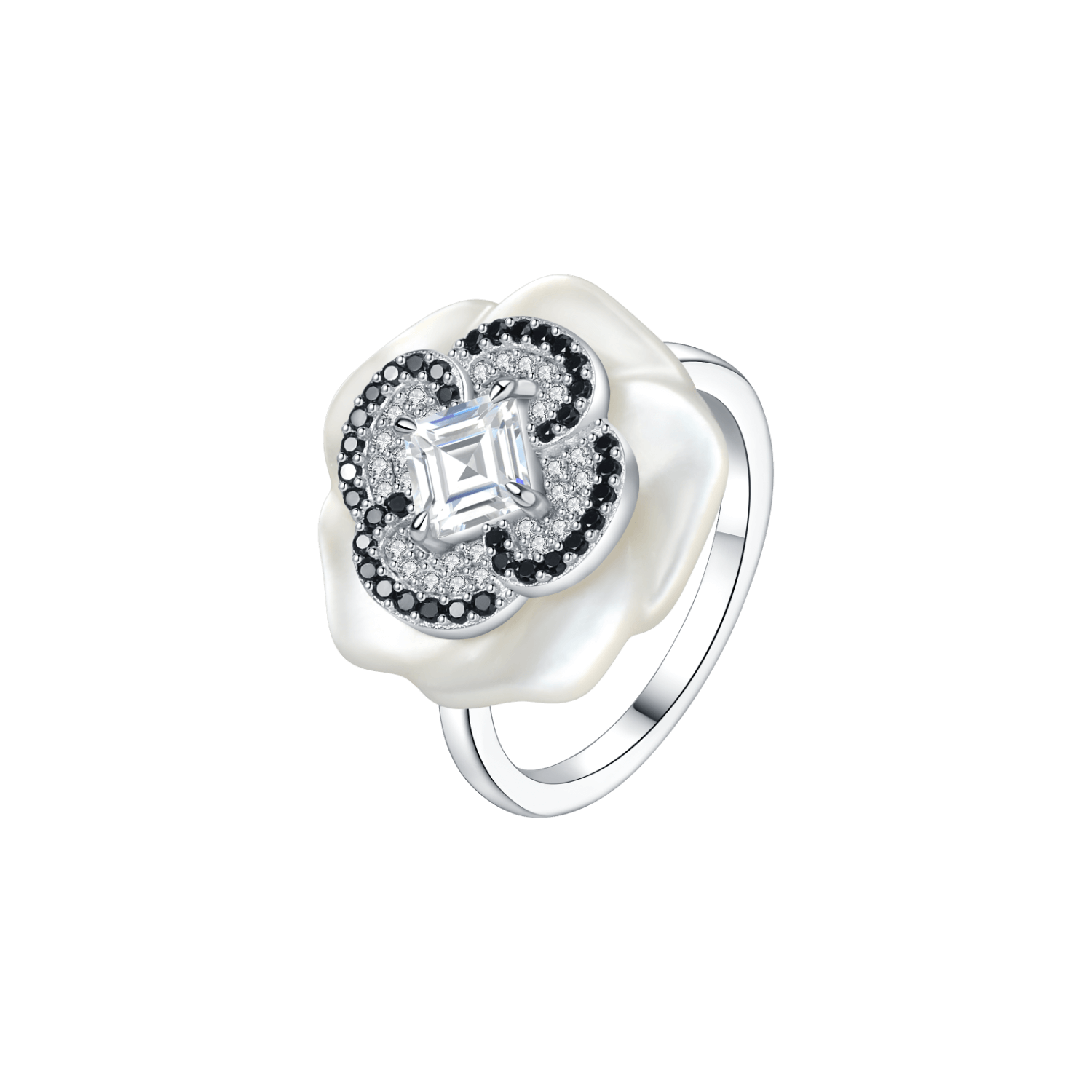 Camellia Pave Ring