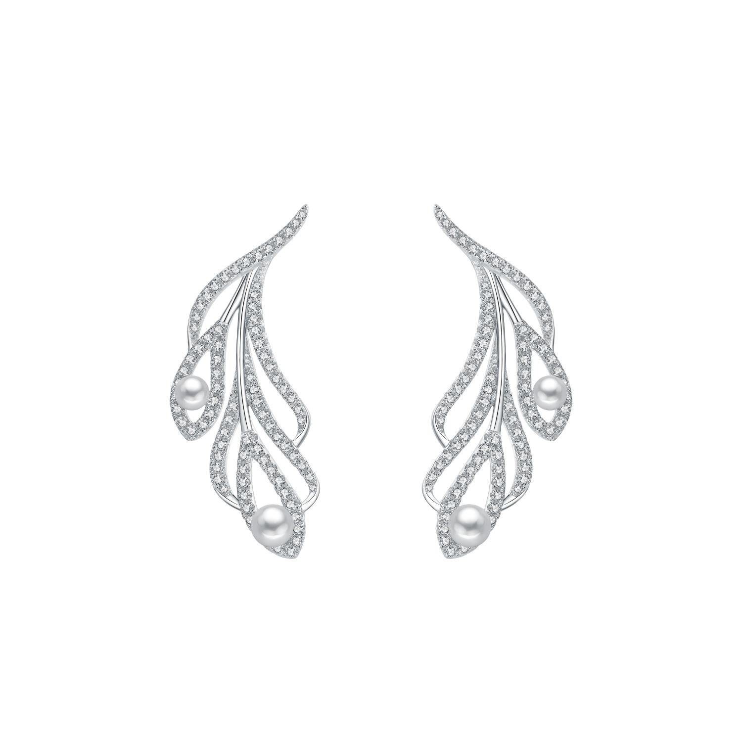 Peacock Feather Stud Earrings