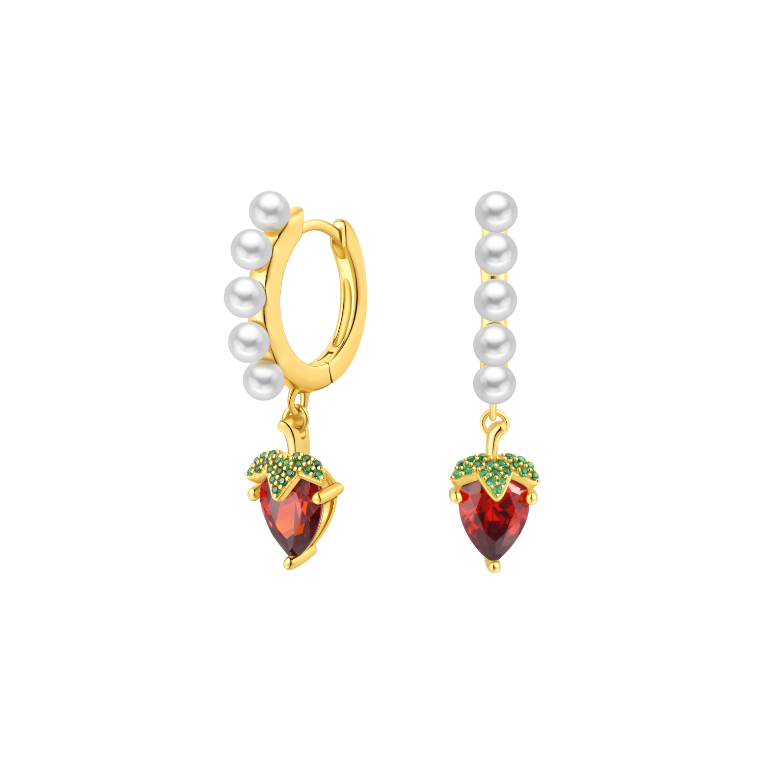 Strawberry Huggie Earrings