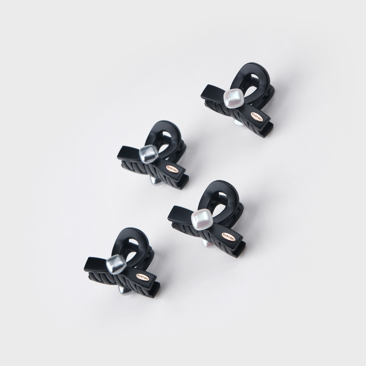 豆豆珍珠小号抓夹(领结方形珠)