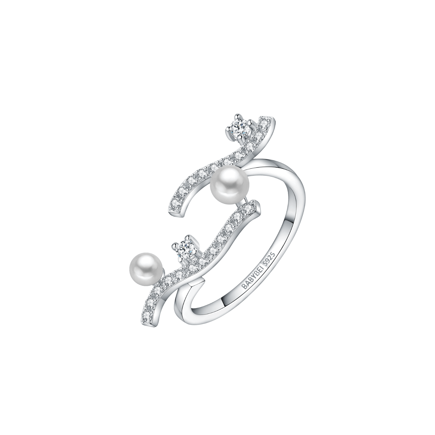 Coral Pave Ring