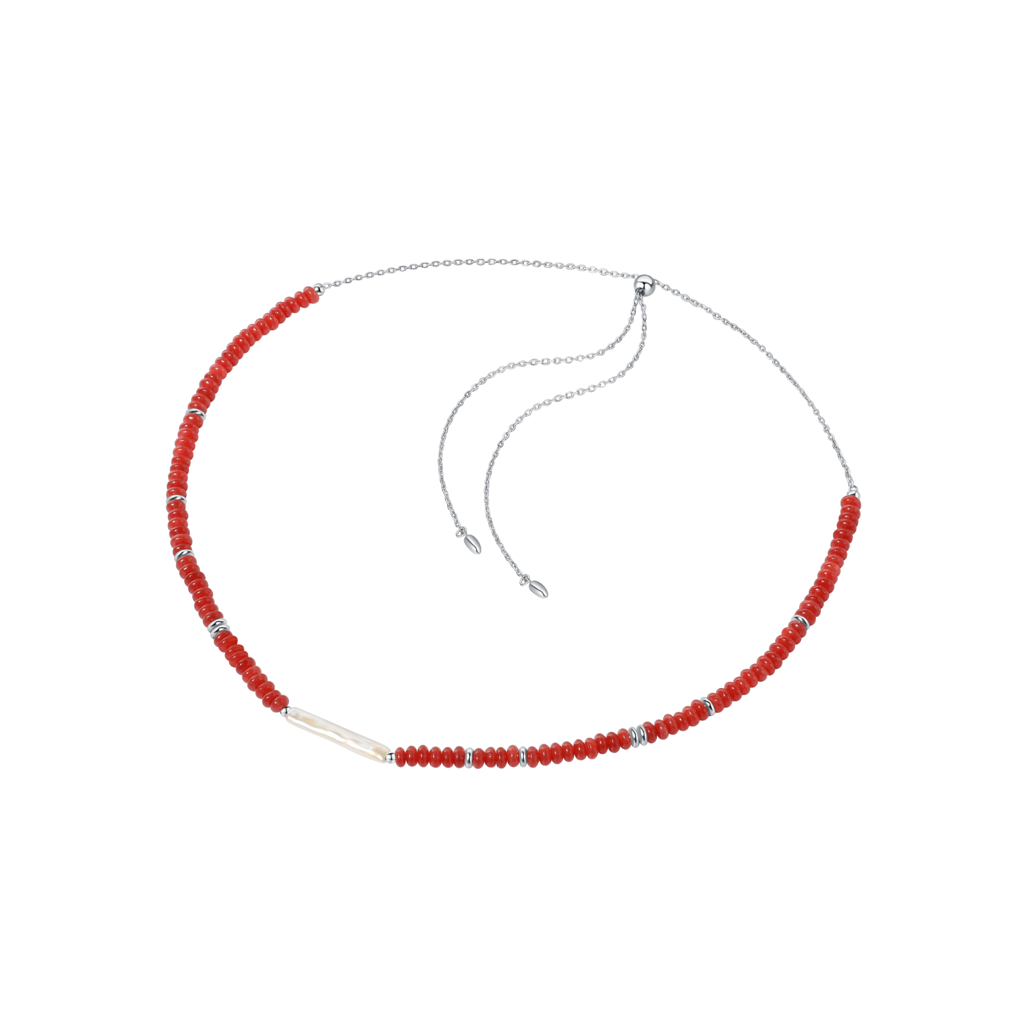 Red Rouge Beaded Necklace