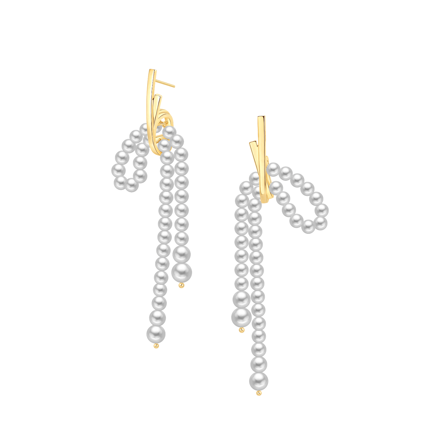 Ribbon Drop Earrings