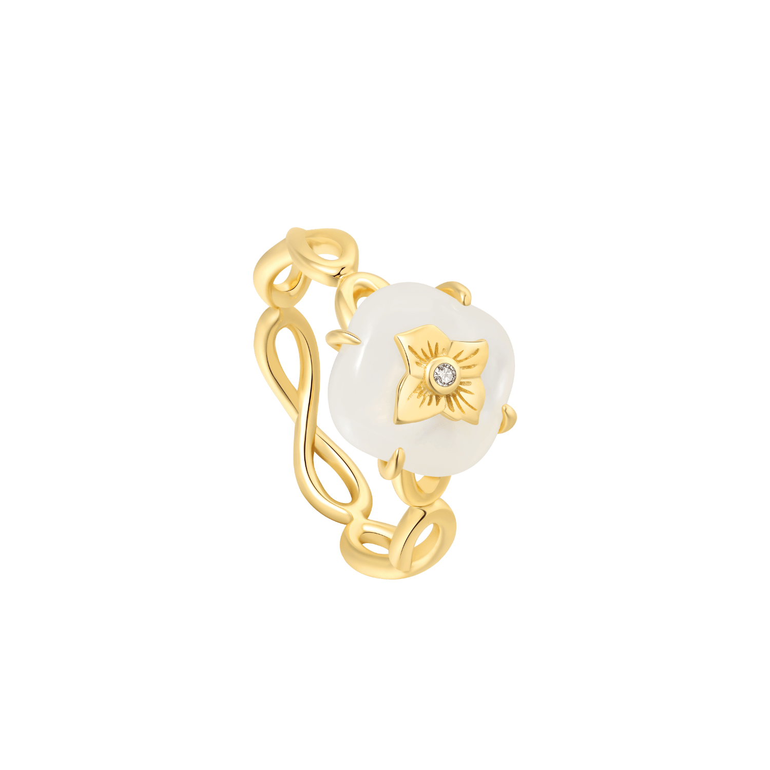 Persimmon Inlaid Ring