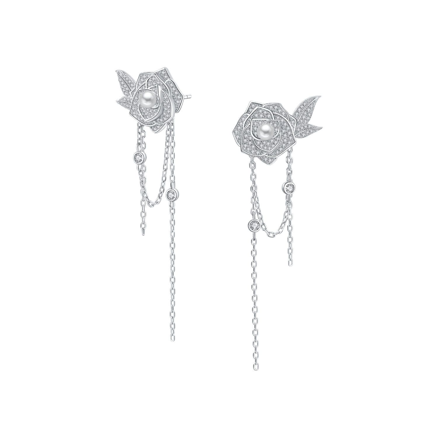 Rose Drop Earrings