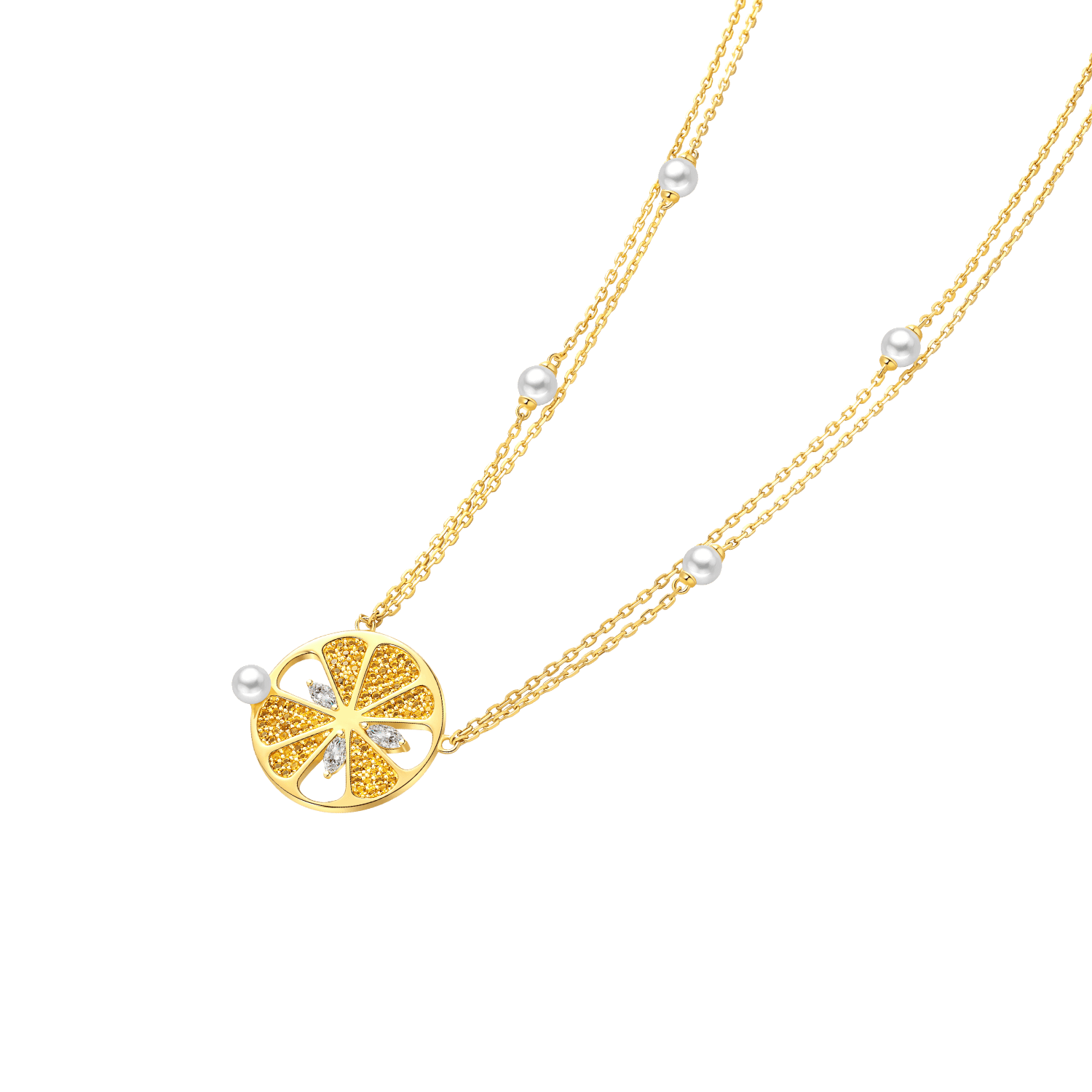 Lemon Layered Necklace