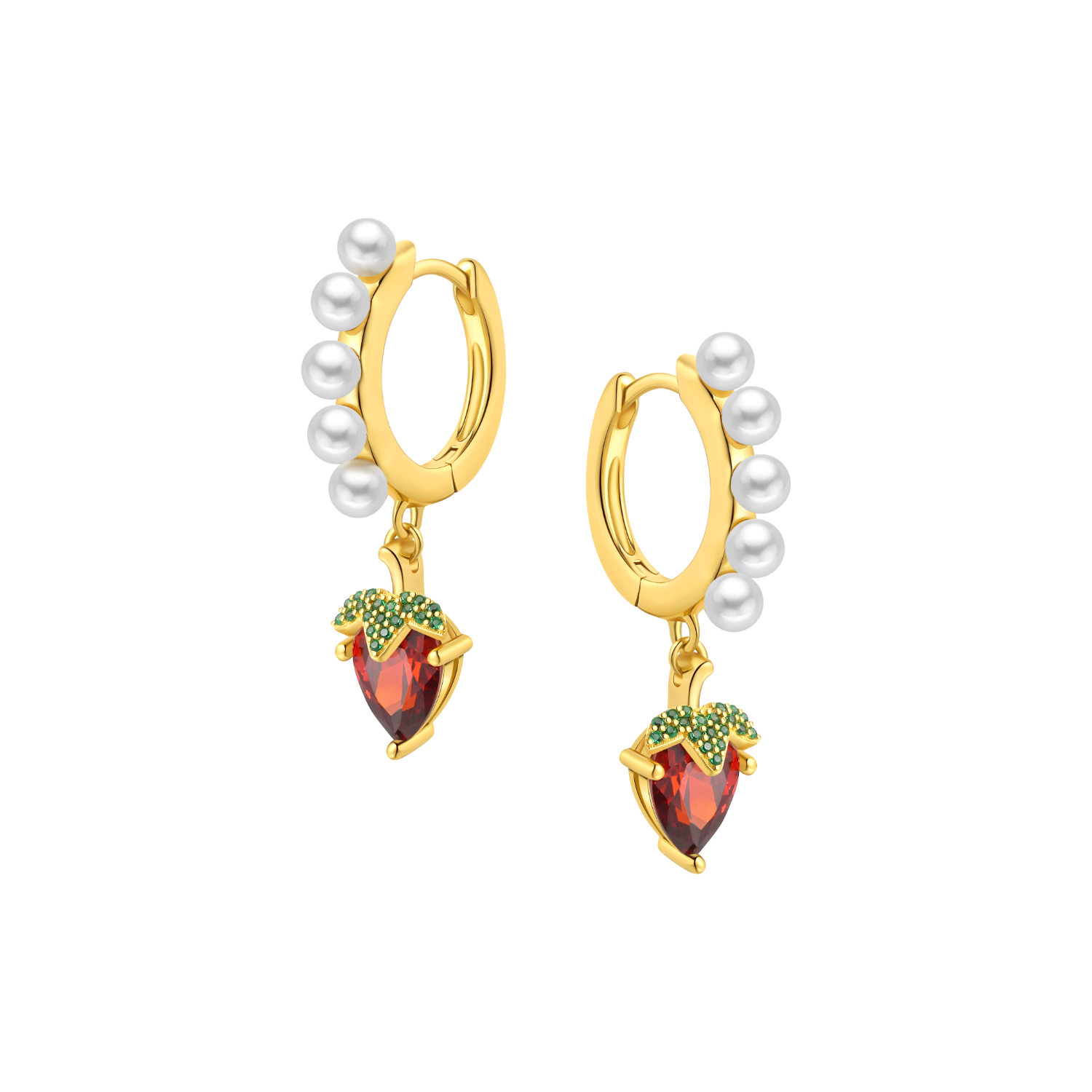 Strawberry Huggie Earrings