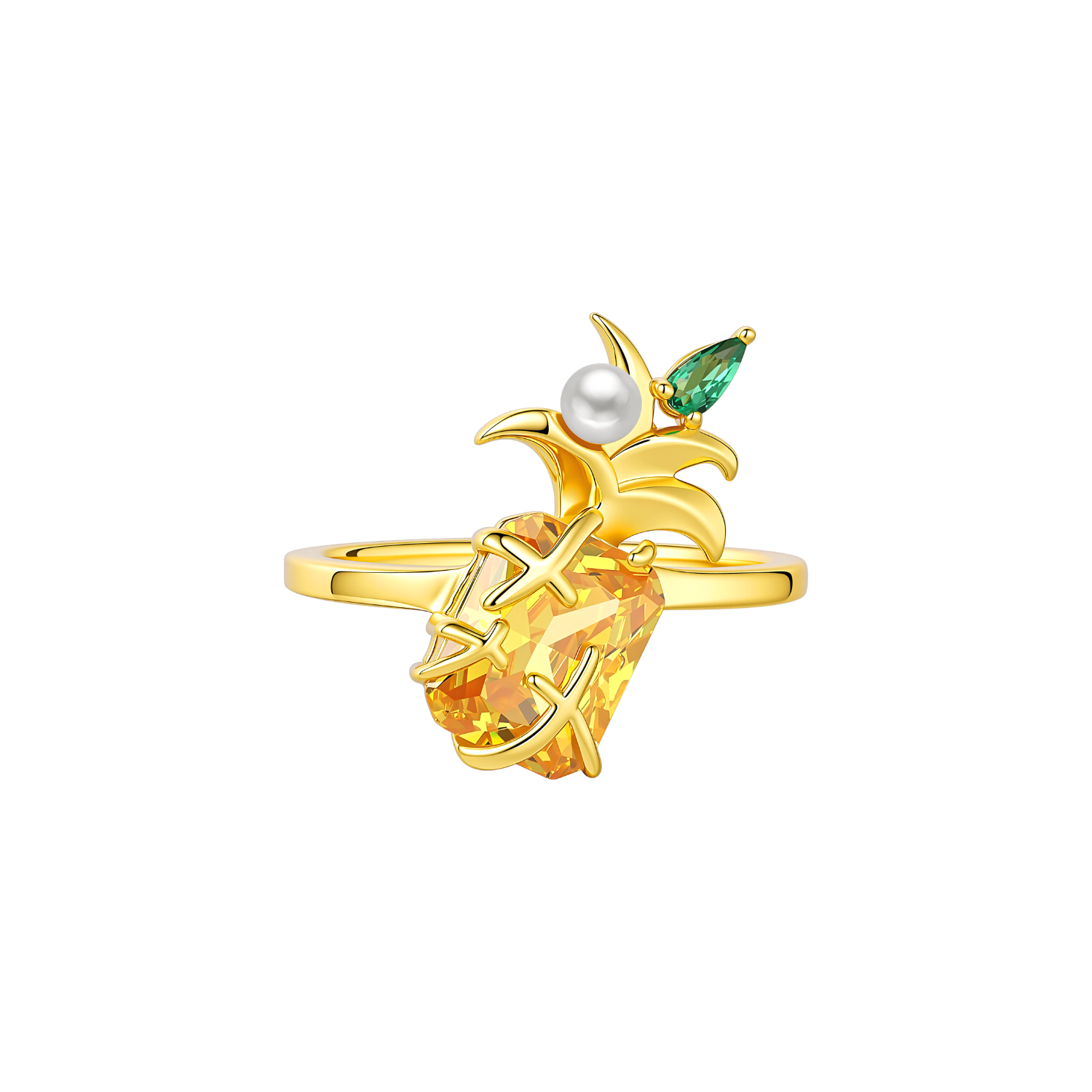 Pineapple Inlaid Ring