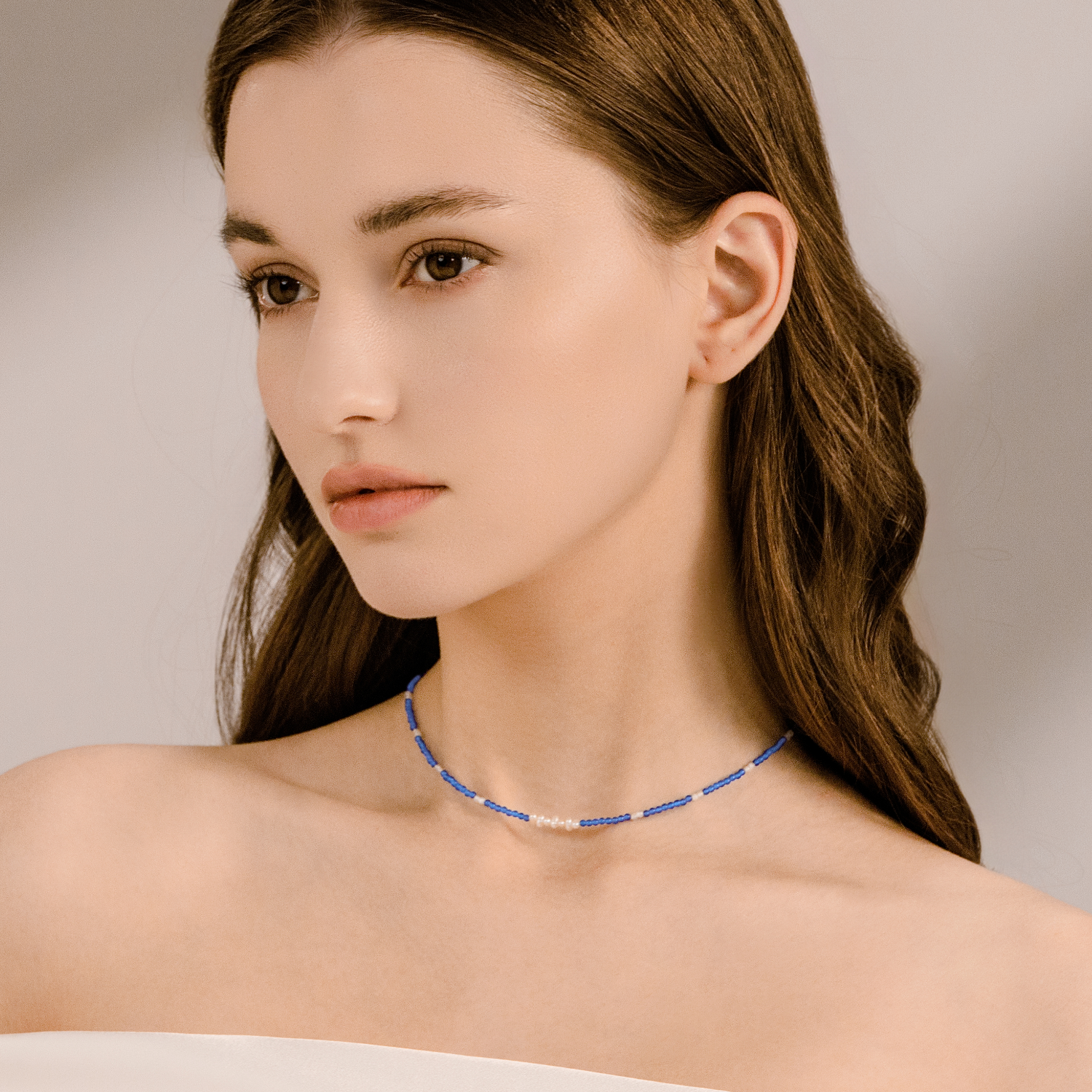 Azure Mists Beaded Necklace