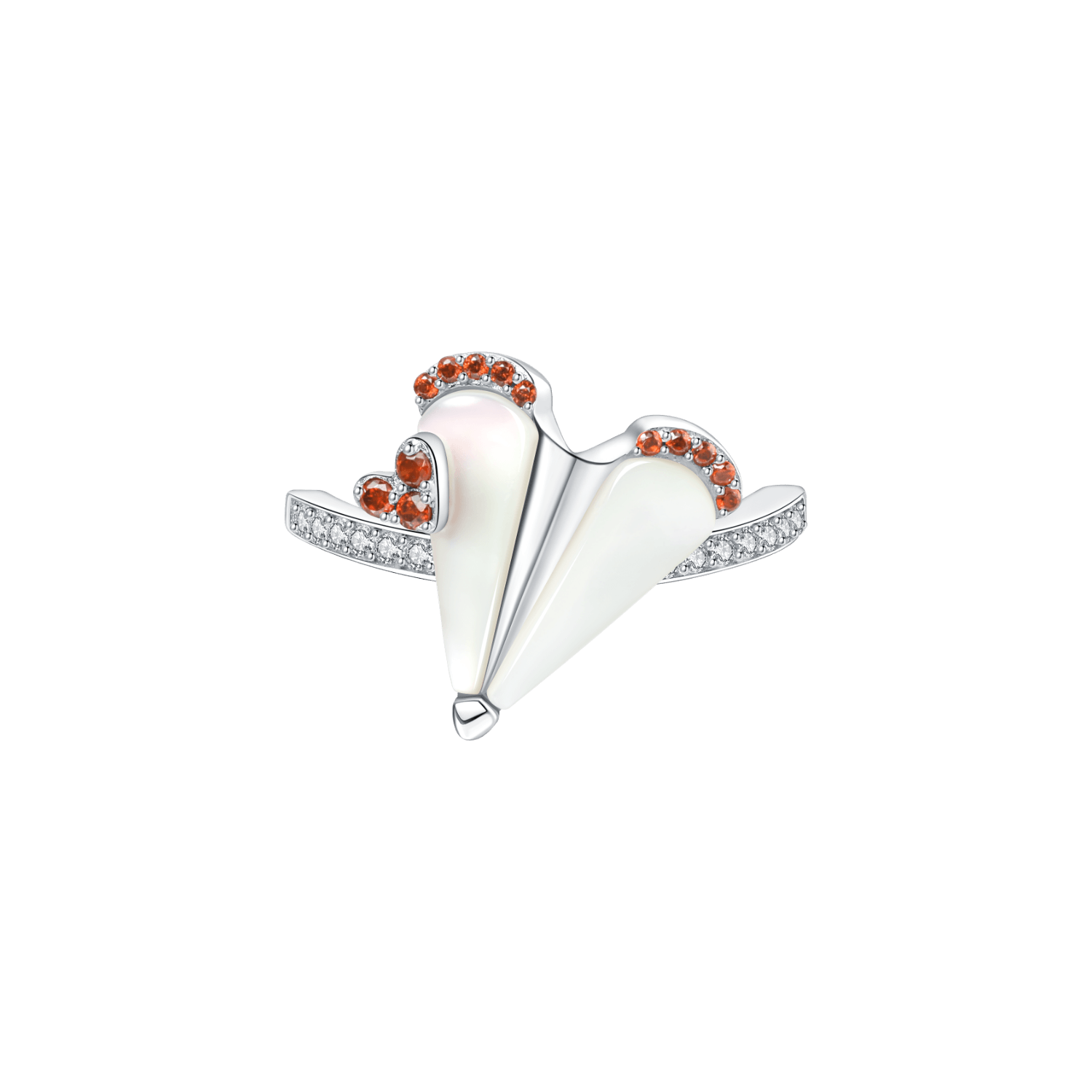 Paper Plane Pave Ring