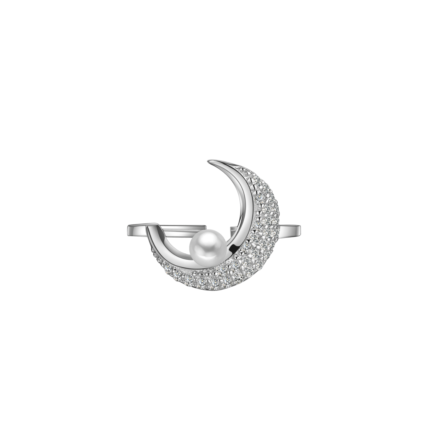 Moon Pave Ring