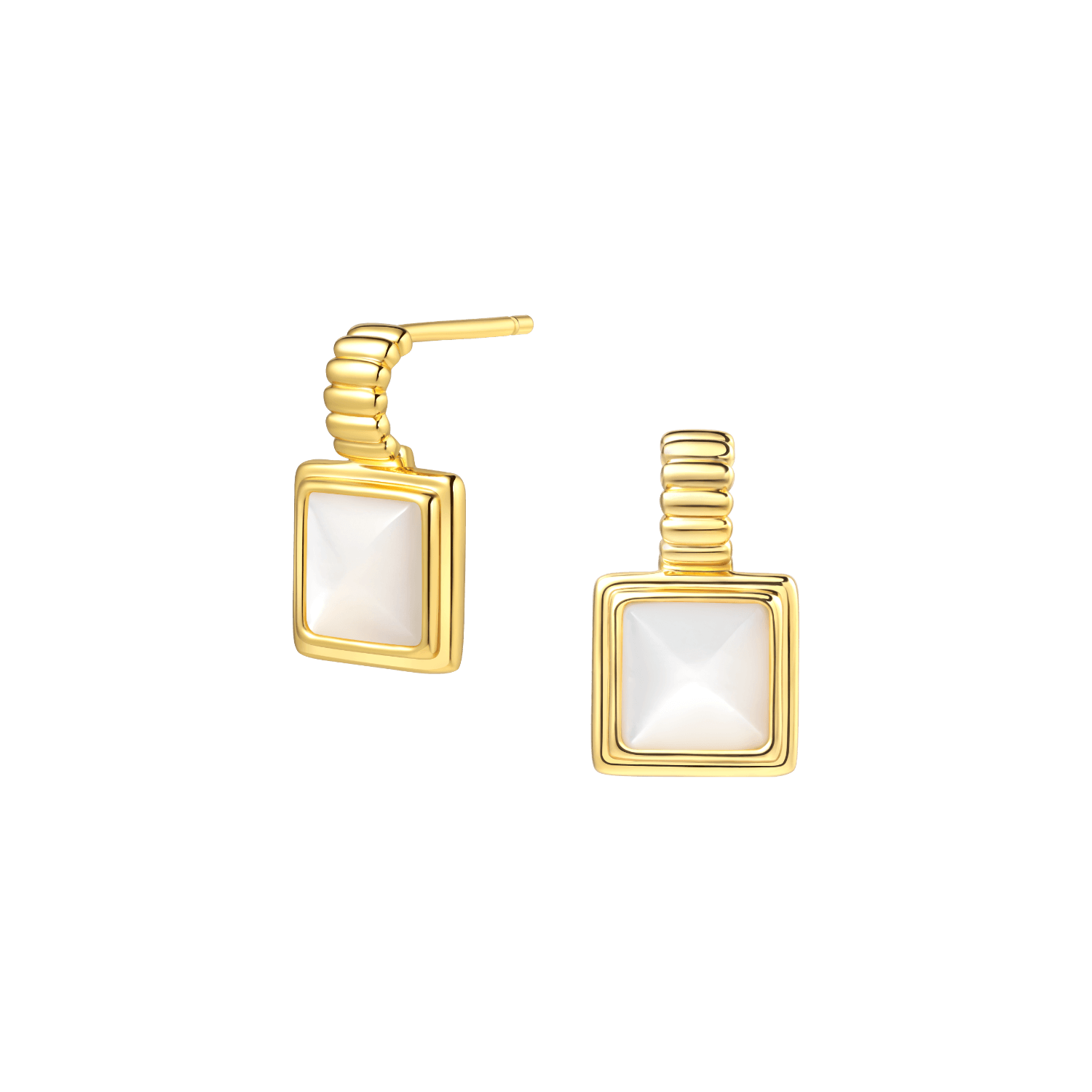Porcelain Tile Stud Earrings