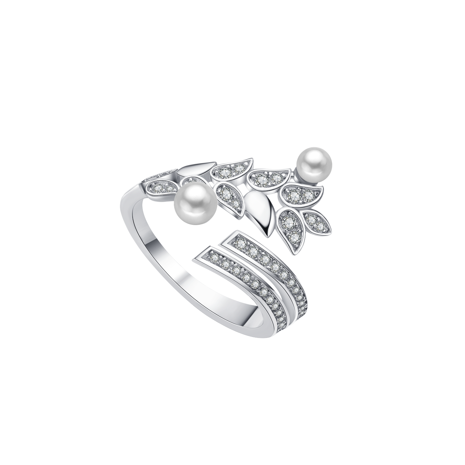 Wheat Pave Ring