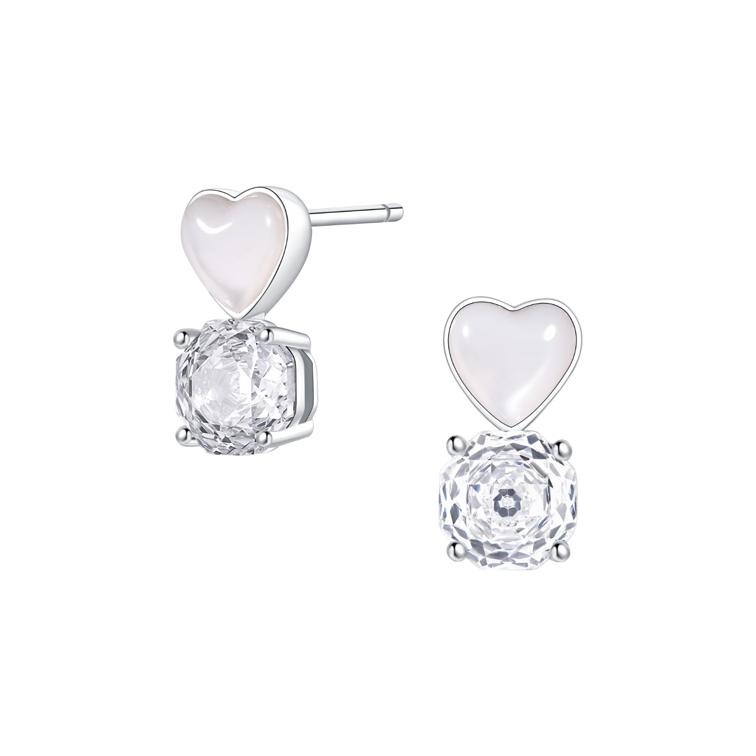 Rosy Sweetheart Stud Earrings