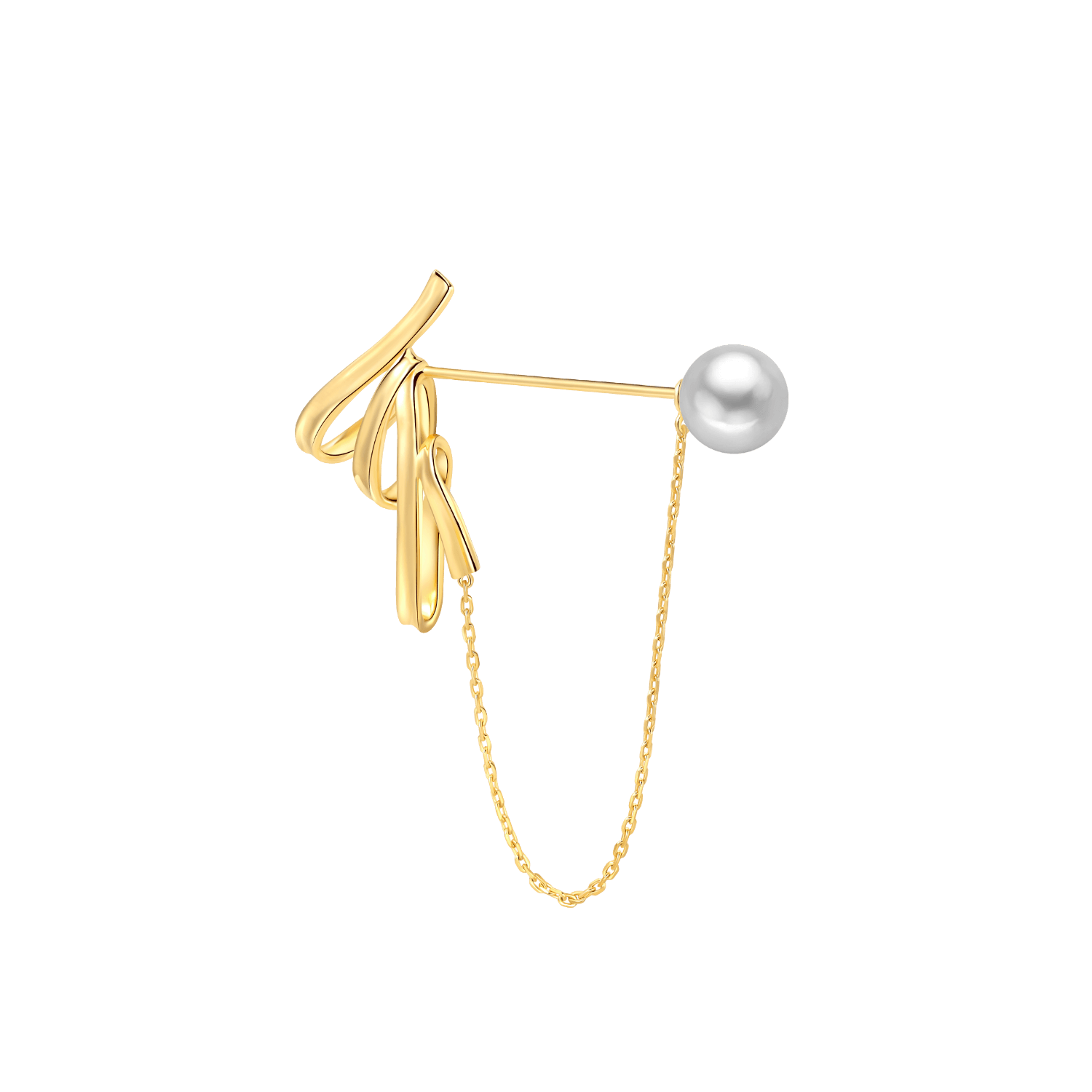 Ribbon Inlaid Brooch